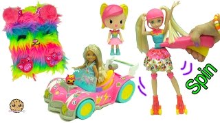 Barbie Video Game Hero New Movie Dolls - Rainbow Skates + Mini Race Car + Blind Bags
