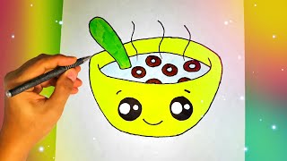Как нарисовать ЗАВТРАК? Лёгкие рисунки для срисовки