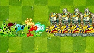 Plants vs Zombies 2 Gameplay Every Peashooter Plants vs Mummified Gargantuar Top Peas in PVZ 2