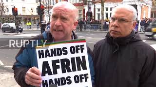 UK: 'Russia, shame on you!' - Protesters demand Moscow take action in Afrin