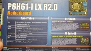 ASUS LGA1155 P8H61-I LX R2.0. РАСПАКОВКА, ОБЗОР. АНТИКРИЗИСНЫЙ ПК