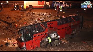 В Становлянском районе перевернулся автобус с пассажирами: два человека погибли