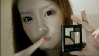Brown×Gold makeup using the"KATE real create eyes"-ブスを誤魔化すアイメイク-
