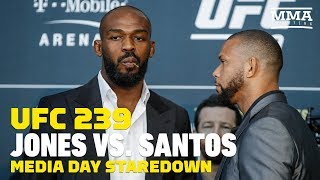 UFC 239: Jon Jones vs. Thiago Santos Media Day Staredown - MMA Fighting