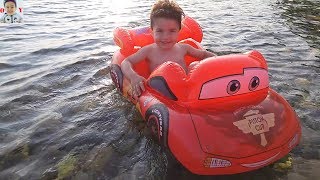 ŞİMŞEK MCQUEEN İLE DENİZDE SÜRÜŞ KEYFİ, Yusufla Denizde Oyunlar Oynadık, Çocuk Oyun Videoları