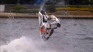 【 水上バイク　５回転！アクロバット ☆ 】　　隅田川水面の祭典　スカイツリー 　2013　Personal watercraft