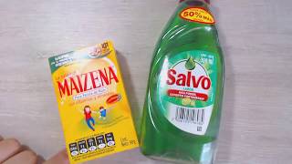CÓMO HACER SLIME SIN PEGAMENTO CON LAVALOZA SALVO Y MAIZENA