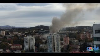 В микрорайоне Ареда Сочи горит двухэтажная пристройка - новости Сочи объектив