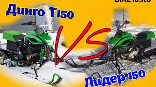 Сравнение снегоходов Динго Т150 и Лидер Альфа 150
