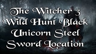 The Witcher 3 Wild Hunt Black Unicorn Steel Sword Location