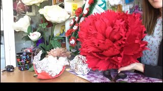 Ростовая гвоздика из гофр бумаги МК к 9 мая