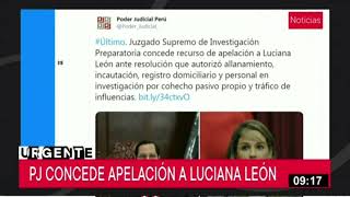 Luciana León: conceden recurso de apelación contra allanamiento de su casa
