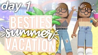 ? Bestie's Tropical Pool Day ? DAY 1 → Mini Series | Roblox Bloxburg | alixia
