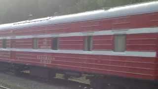 Пожарный поезд едет тушить БРСМ-Нафту. 09.06.15 Fire train goes to fire in Vasilkov