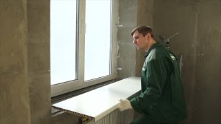 Установка подоконника, инструкция, строительная клей-пена Makroflex, NBI Production