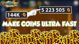 Making 144k Coins To 5000000 Coins in 8 Ball Pool - Playing Highest Tier- Miniclip [No Hack - Cheat]