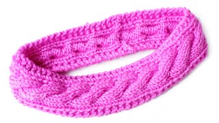 Knit Ear Warmer Headband - Easy Cable Knit Headband