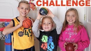 Kids CRAZY Indoor Mini Hoop Basketball Challenge ?
