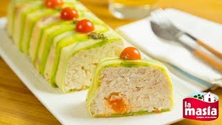 Pastel de pescado envuelto en calabacín
