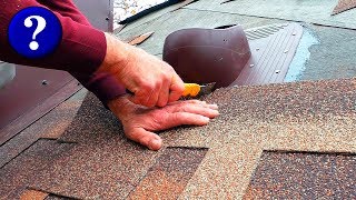 МОНТАЖ БИТУМНОЙ ЧЕРЕПИЦЫ и ВЫВОД ТРУБЫ ЧЕРЕЗ КРЫШУ / ПОДШИВКА СОФИТОМ / ВОДОСТОК часть 2