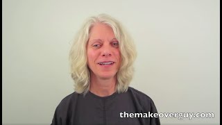 MAKEOVER! Pretty Gray Wavy Hair by Christopher Hopkins, The Makeover Guy®