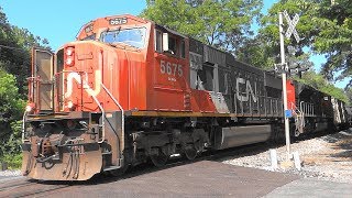 CN EMD's Pull CSX Tank Train Past Gun Road ??