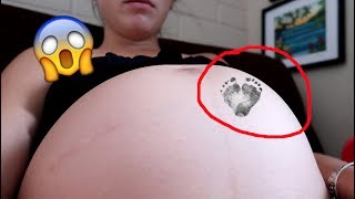 Baby moving in belly kicking intensely! Pregnancy