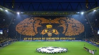 Choreo Südtribüne Borussia Dortmund - Málaga CF Champions League 3:2 BVB Fans Atmosphere 09.04.2013