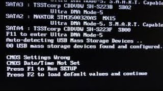 How To Fix CMOS Settings Wrong CMOS Date-Time Not Set CMOS Setup Utility