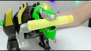 Трансформеры автоботы Игрушки из мультика Оптимус Прайм и Динобот Видео для детей Transformers