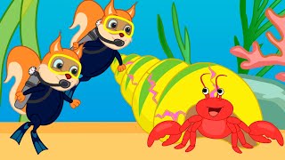 Famille d'Écureuil - Crabe De Mer Animé 2022 en Français