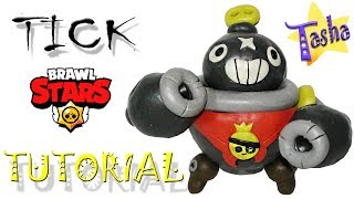 Тик Бравл Старс из пластилина Туториал Tick Brawl Stars from plasticine Tutorial