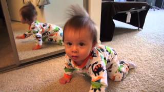 10 month old Baby Brian Crawling & Playing Around the House