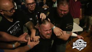 Jeremy Leary Gets Shaved Bald By Kris Statlander, Ashley Vox, & Bradford - Limitless Wrestling