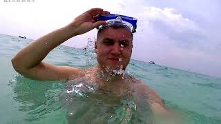 Пляж Тиен на Ко Лан (Паттайя). Tien beach. Ко Лан. 2018. Ко Лан. Паттайя. Октябрь. Пакет в море.