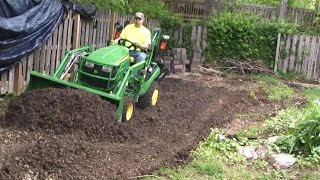 #63 Deere 1025R & Toothbar vs. Crushed Rock Driveway