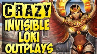Smite: CRAZY INVISIBLE LOKI OUTPLAYS | DEMONITIZED - Masters Ranked Duel