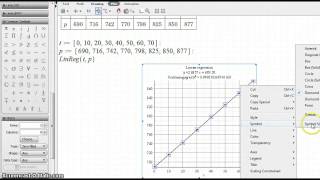Lineær regression i Maple