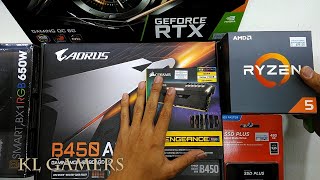 AMD Ryzen 5 2600 GIGABYTE B450 AORUS PRO VENGEANCE RGB 16GB GIGABYTE RTX 2060 GAMING OC 2019