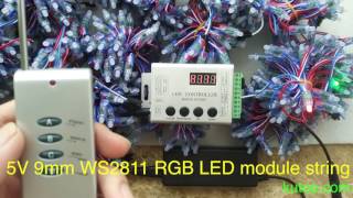 5V 9mm WS2811 RGB LED module string - kutop.com