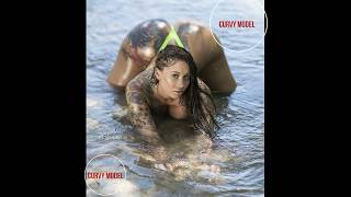 curvy model sr67,wide hips tattoo girl in hot bikini