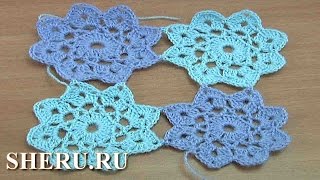 Мотивы крючком и метод их соединения. Урок 48