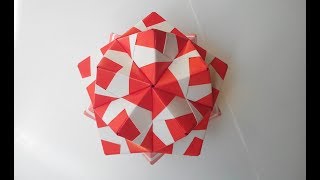 Кусудама цветная оригами (Mitsunobu Sonobe), Kusudama colored origami