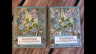 Crackle Paint Background Wonderful Romance Vintage Card Stampin' Up!