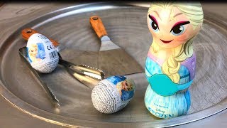 Ice Cream Rolls | Frozen Elsa - Surprise Eggs Ice Cream / rolled ice cream chocolate roll egg