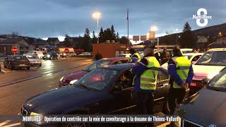 Opération de contrôle sur la voie de covoiturage de Thônex-Vallard