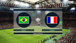 PES 2019 | Brazil vs France | Neymar vs Mbappe & Amazing Goals | Gameplay PC