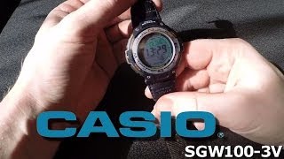 Обзор часов Casio SGW-100. Видео обзор электронных часов.