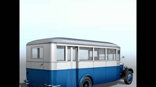 3D Model of City Bus ZiS-8 Review