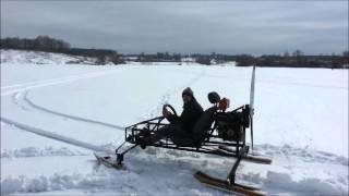 Snow plane. Аэросани с двигателем от снегохода Буран.